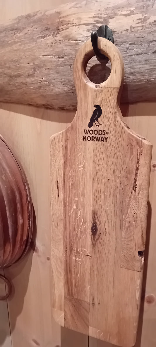 Håndlaget Skjærebrett/Serveringsbrett i Solid Eik