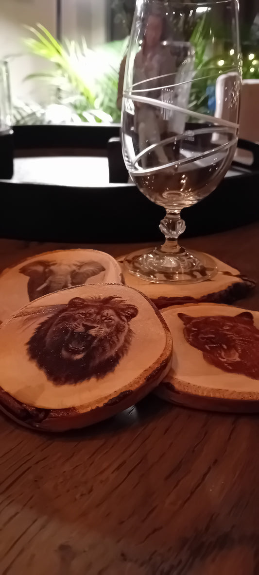 Glassbrikker med Ville dyr fra Afrika