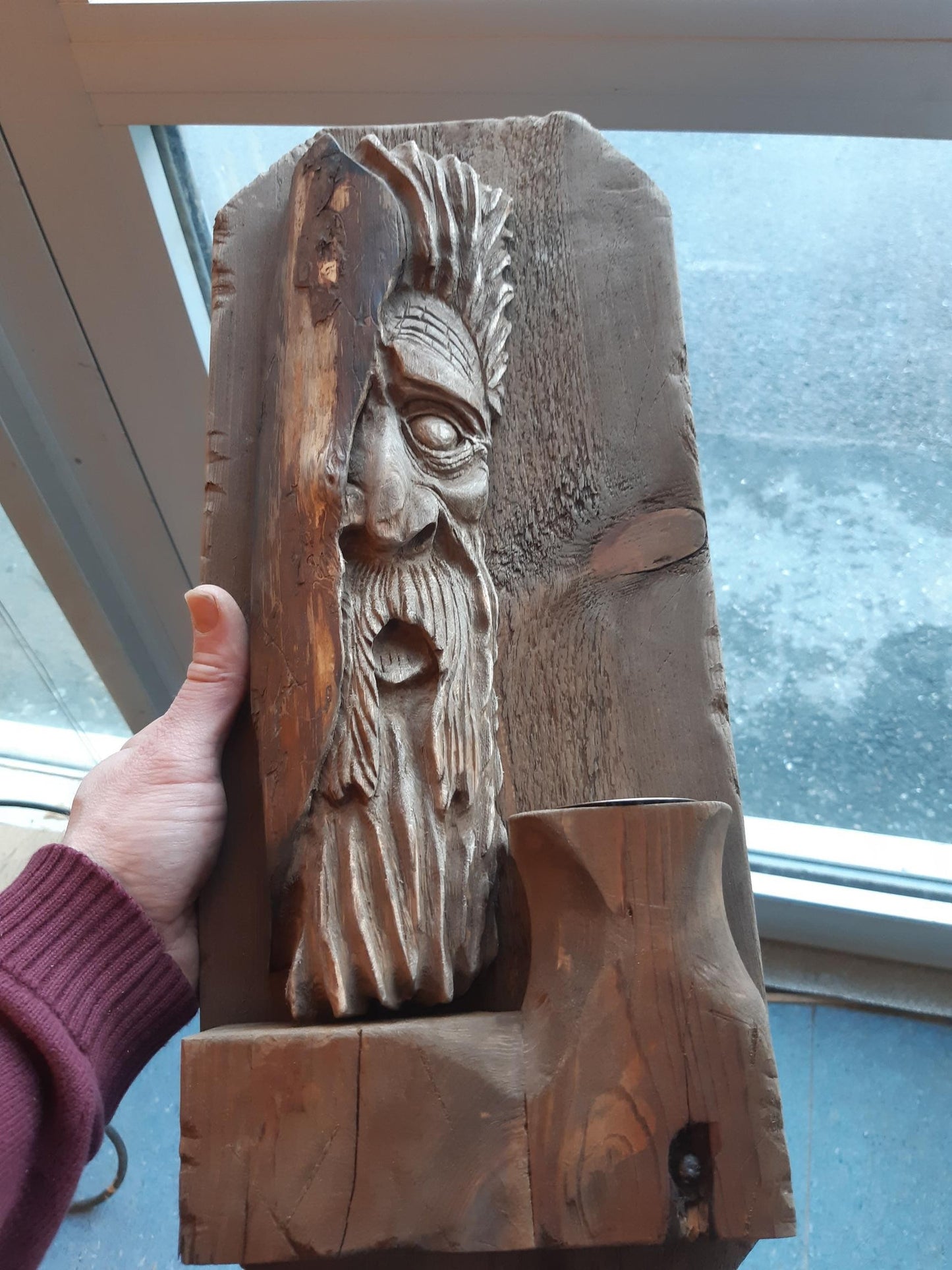 Tormod den modige. Unik, håndskåret veggdekor