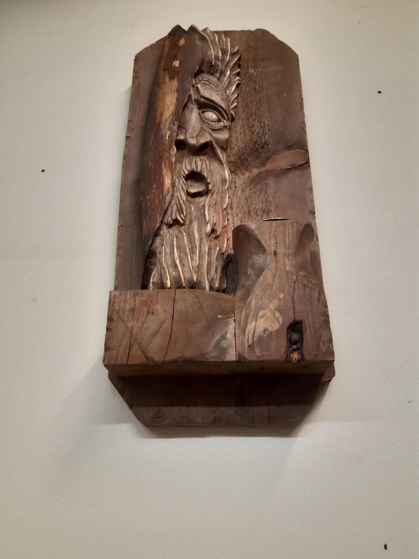 Tormod den modige. Unik, håndskåret veggdekor