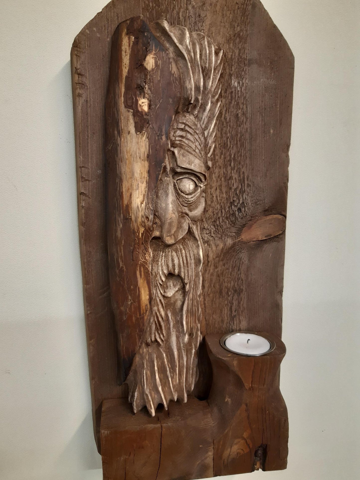 Tormod den modige. Unik, håndskåret veggdekor
